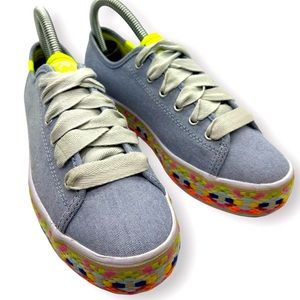 Women’s Ked’s canvas embroidered boat shoes